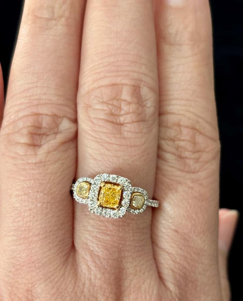 0.97 cts Near-Carat Perfection Natural Diamond Ring in Bright White Gold